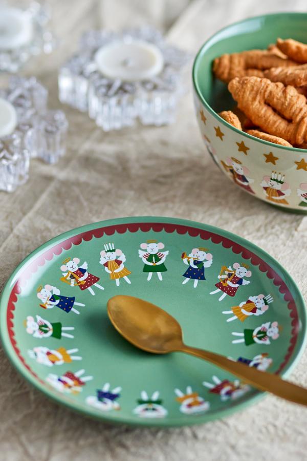 Bloomingville Peo Plate, Green, Stoneware