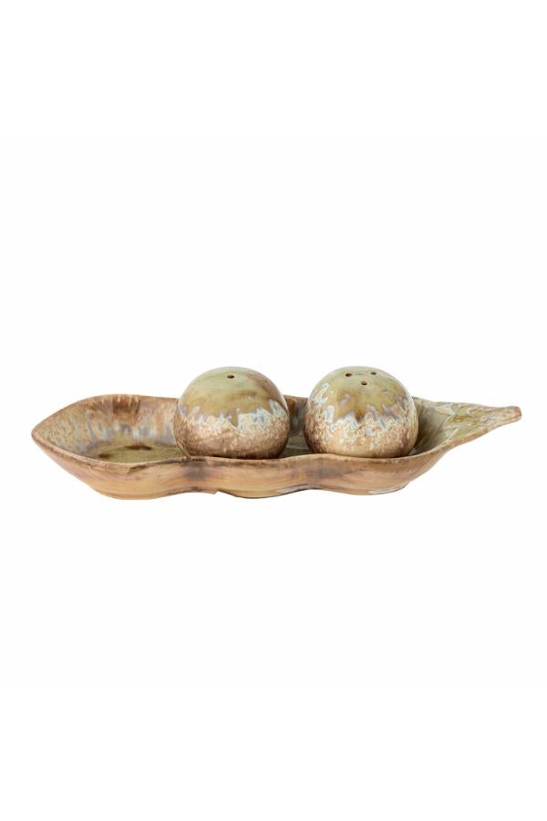 Creative Collection Kayo Salt & Pepper Shaker Set, Green, Stoneware