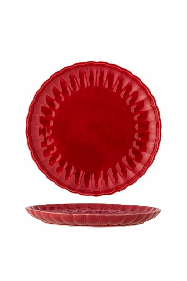Bloomingville Latina Plate, Red, Stoneware