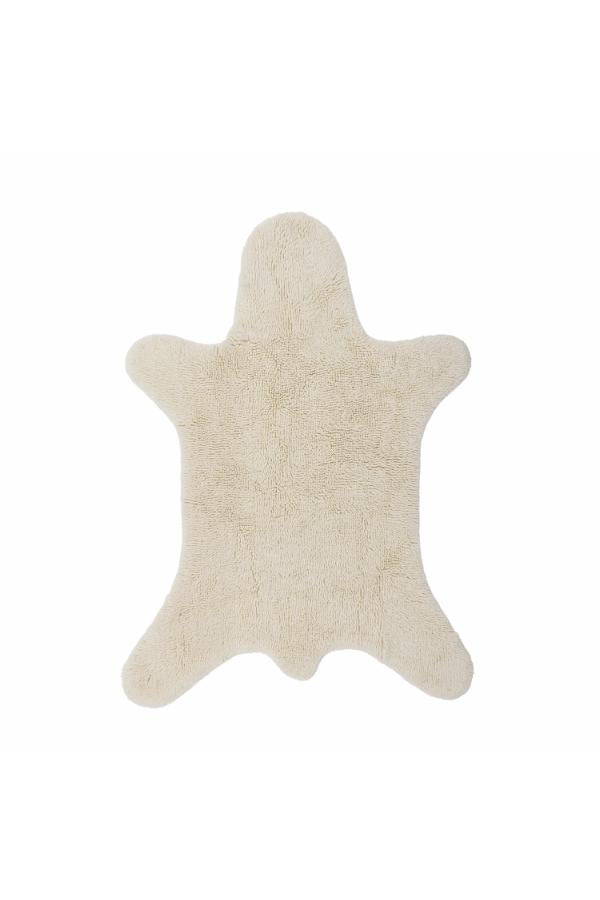 Bloomingville Mini Bear Rug, White, Wool