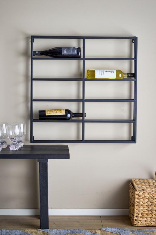 Bloomingville Magne Wine Rack, Black, Metal