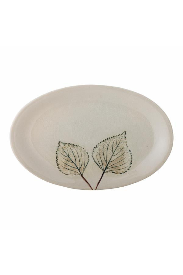 Creative Collection Aubrin Serving Plate, Nature, Stoneware