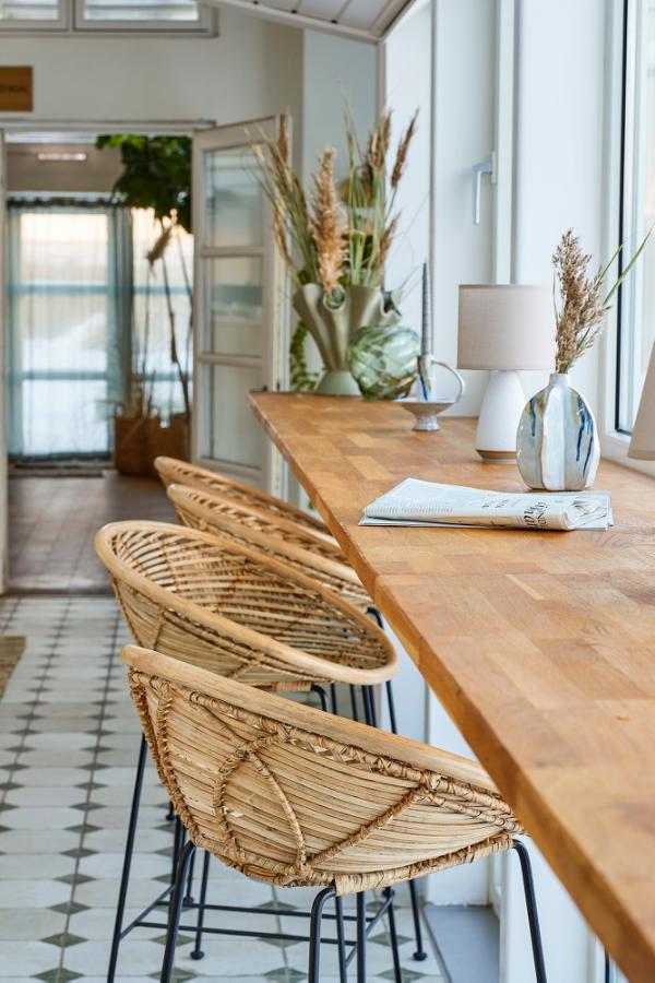 Bloomingville Yonne Bar Chair, Nature, Rattan