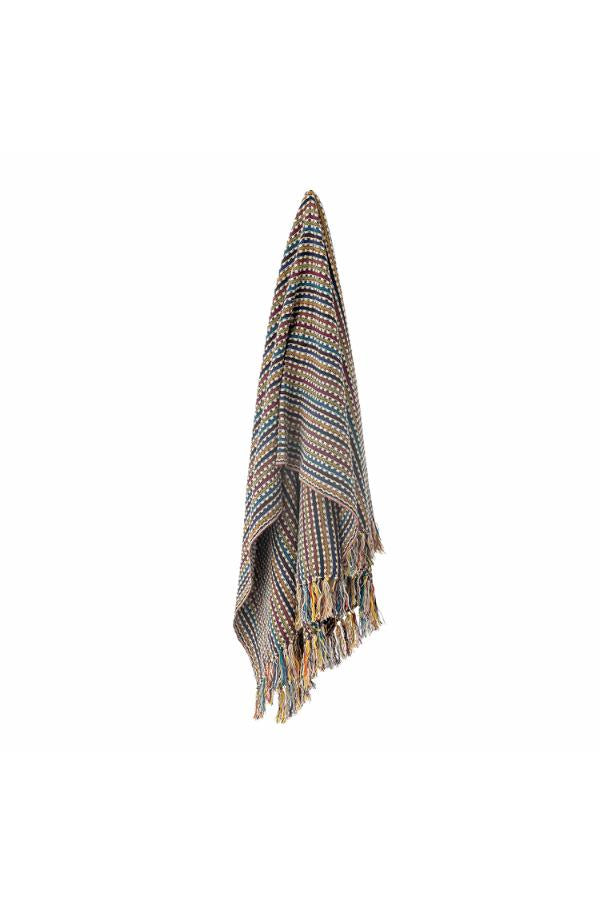 Bloomingville Lazzario Throw, Multi, Recycled Cotton