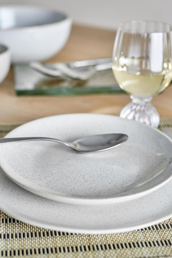 Bloomingville Addison Plate, White, Stoneware