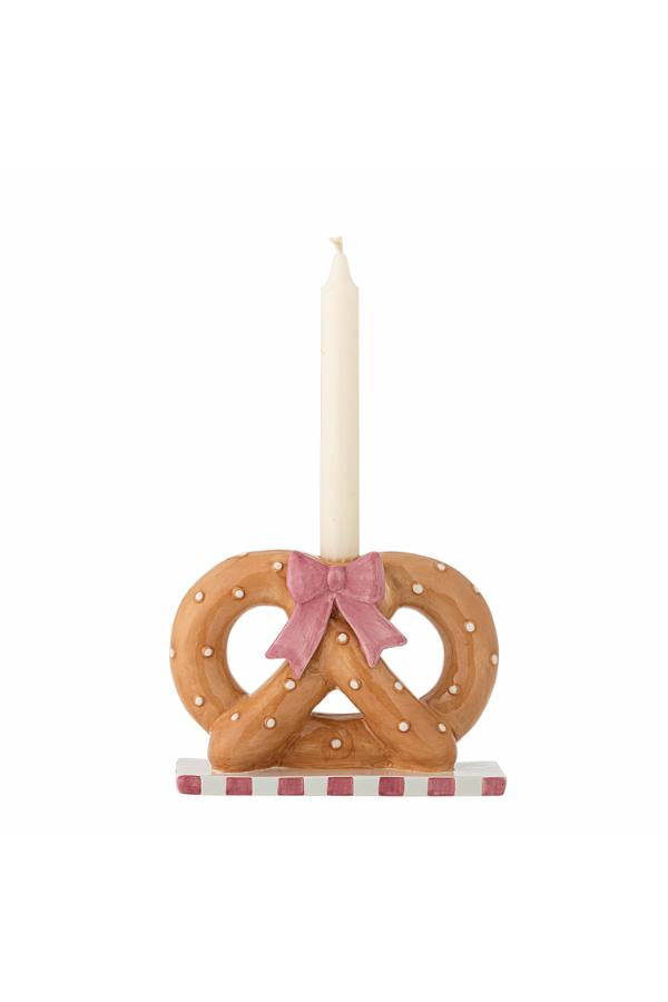 Bloomingville Pretzie Candle Holder, Brown, Ceramic