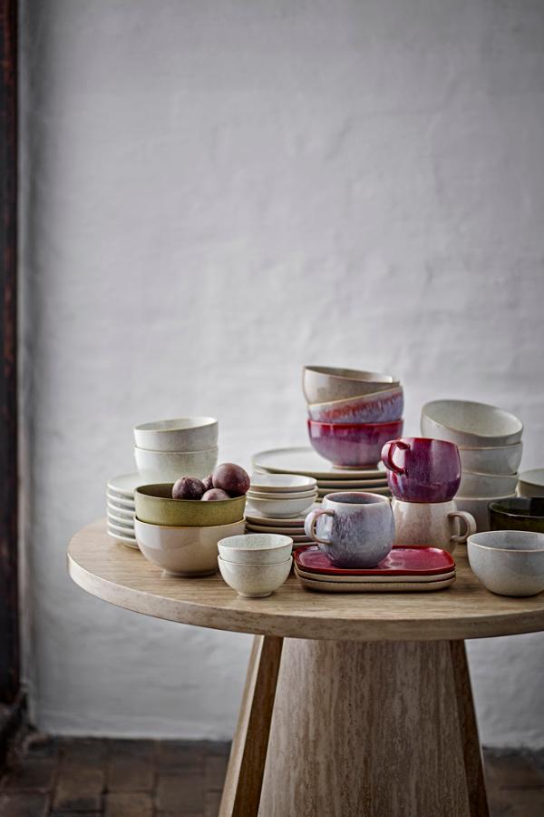 Bloomingville Addison Plate, Rose, Stoneware
