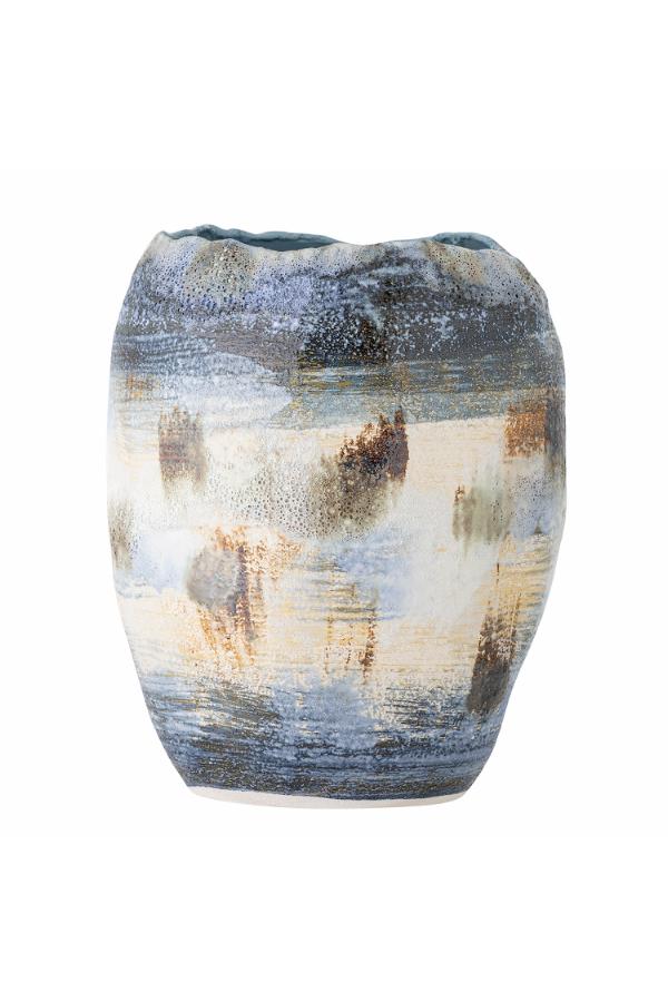 Bloomingville Nienna Vase, Blue, Stoneware