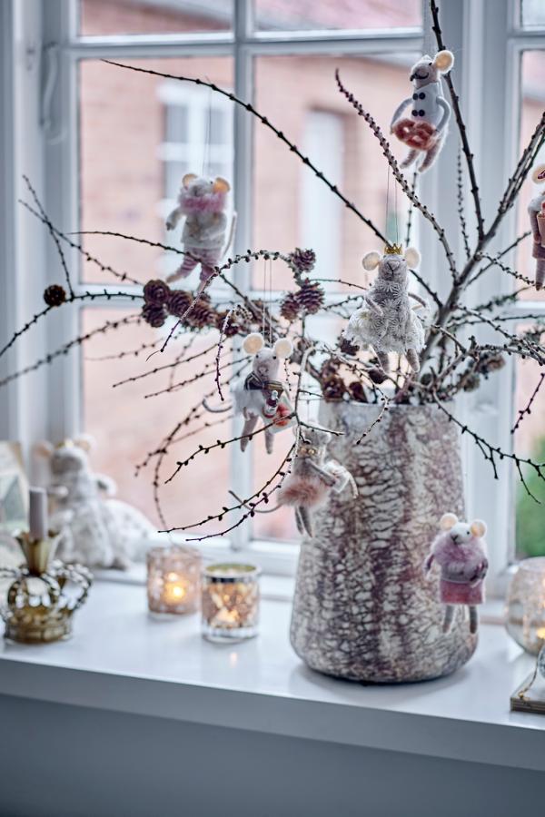 Bloomingville Peo Ornament, Rose, Wool
