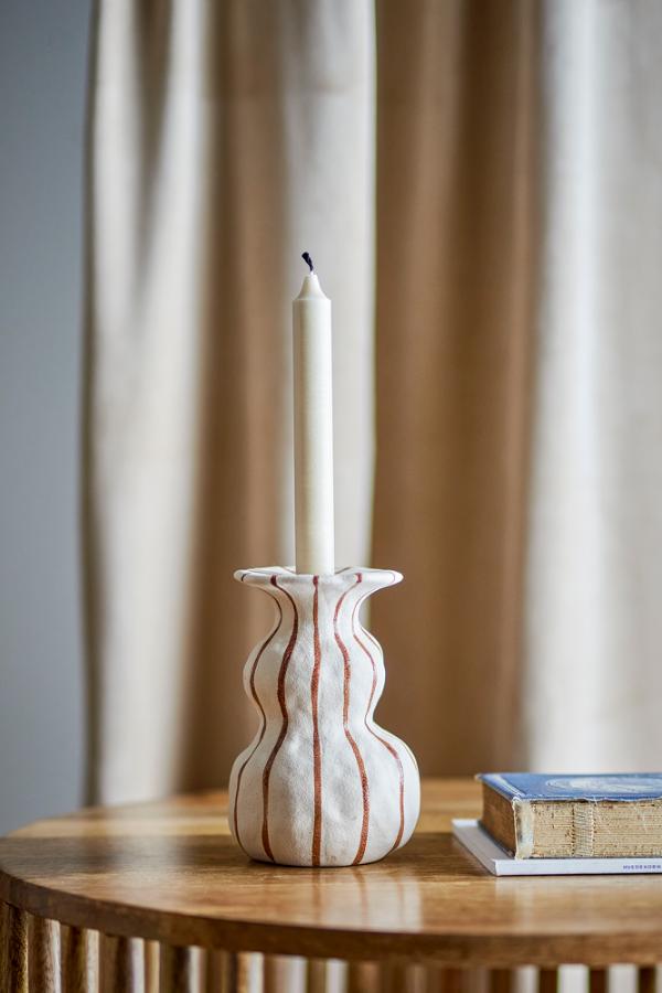 Creative Collection Byron Candle Holder, Nature, Stoneware