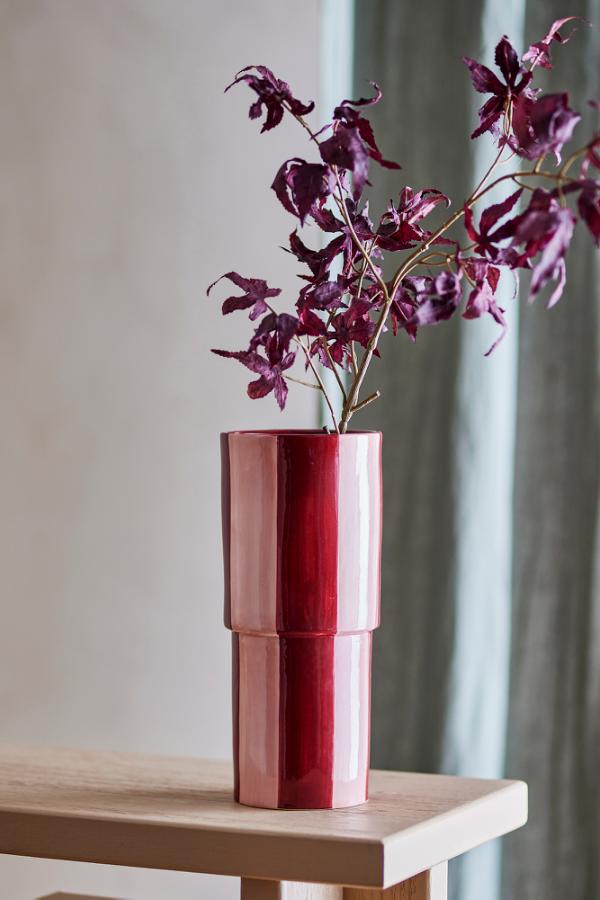 Bloomingville Floki Vase, Red, Stoneware