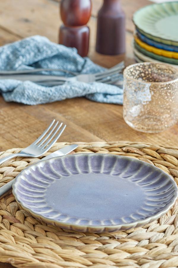 Bloomingville Latina Plate, Purple, Stoneware