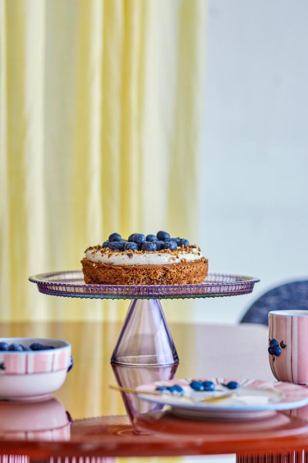 Bloomingville Tayo Cake Tray w/Dome, Multi, Glass