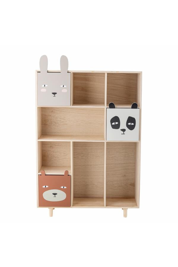 Bloomingville Mini Calle Bookcase w/Drawers, Multi, Paulownia