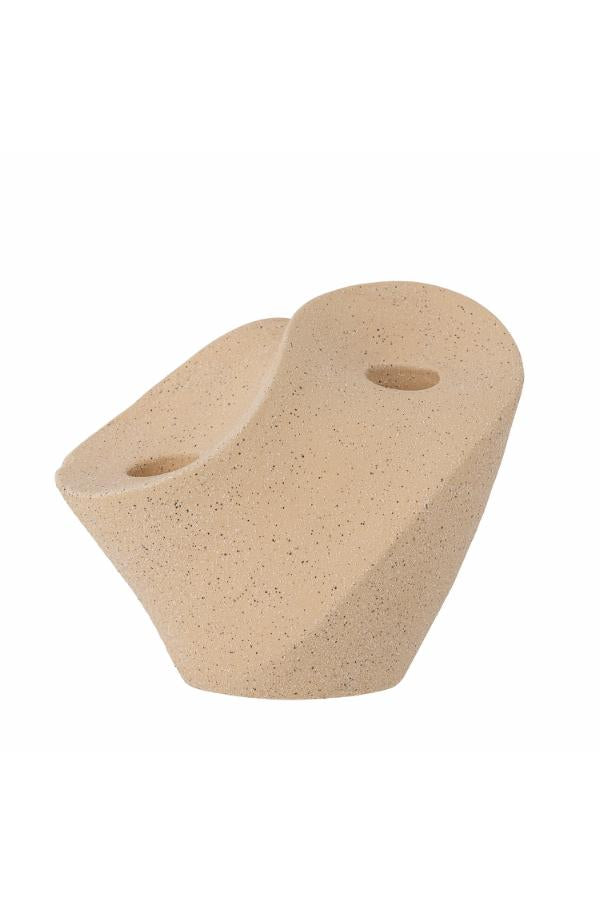 Bloomingville Brent Candle Holder, Nature, Stoneware