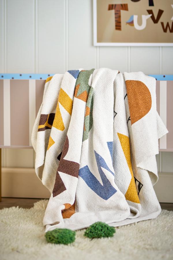 Bloomingville Mini Memmo Throw, Multi, Recycled Cotton