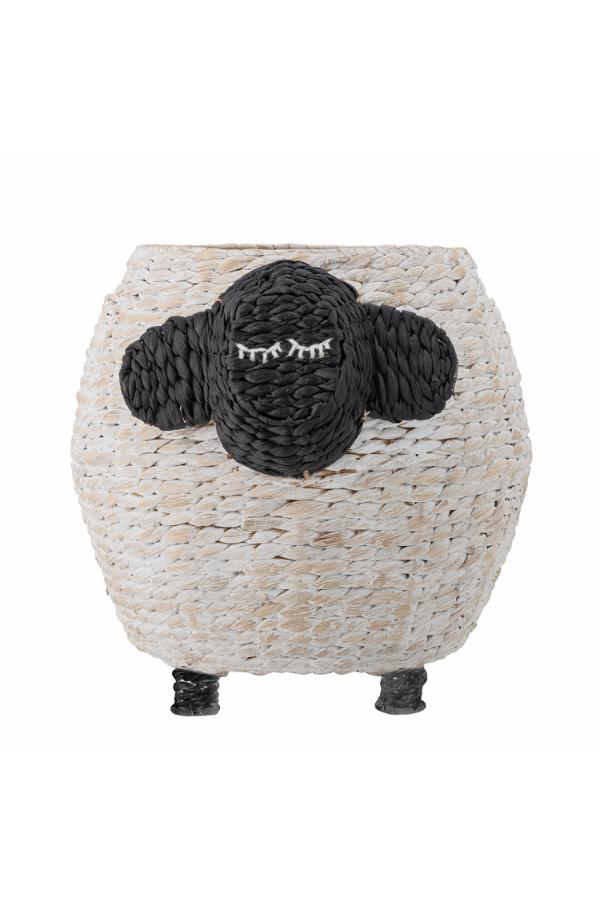 Bloomingville Mini Dolly Basket, White, Water Hyacinth