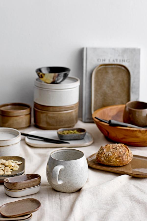 Bloomingville Addison Plate, Grey, Stoneware