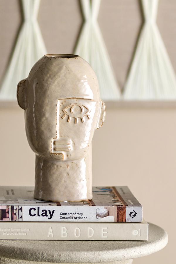 Bloomingville Lizzie Vase, Nature, Stoneware