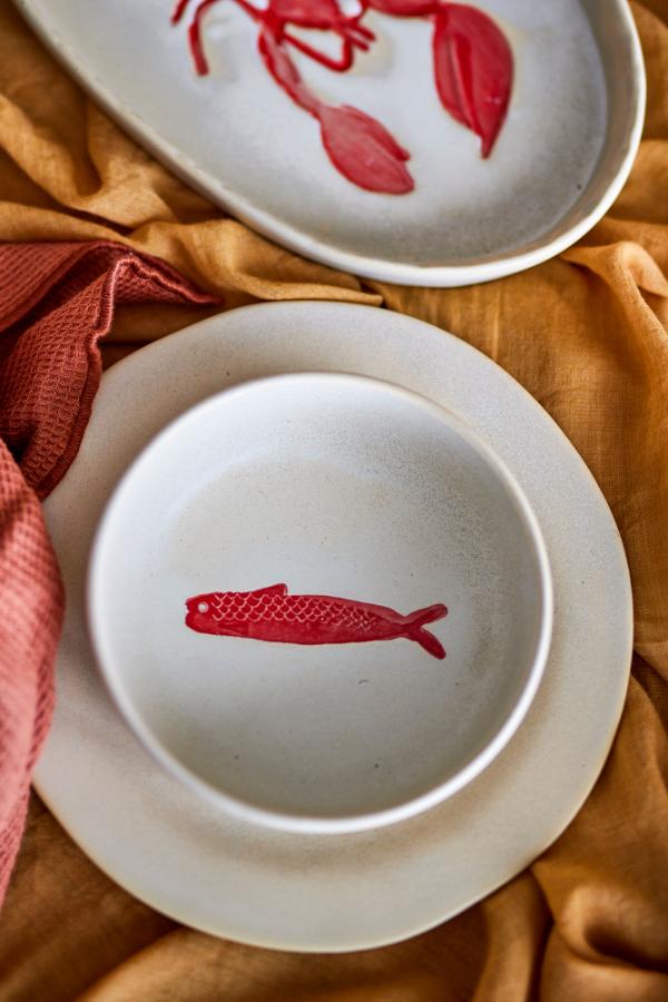 Creative Collection Hadden Bowl, Red, Stoneware