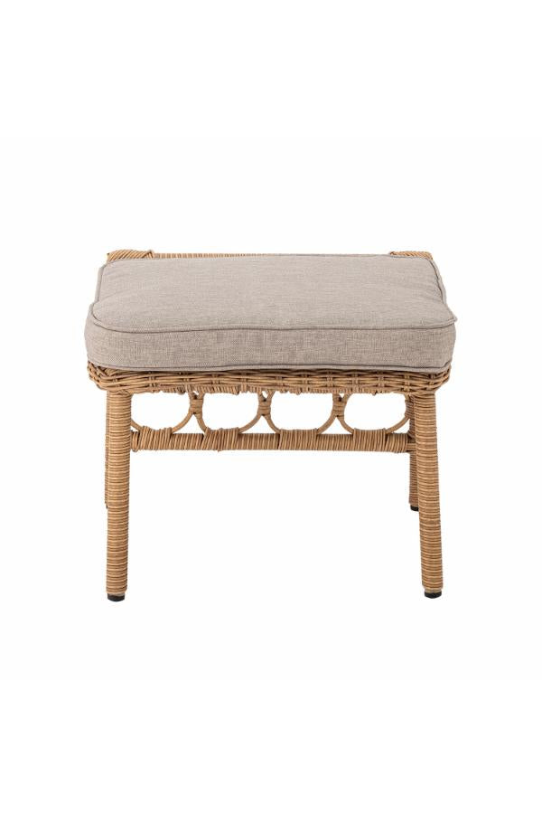 Bloomingville Belluce Lounge Chair with Stool, Nature, Polyrattan