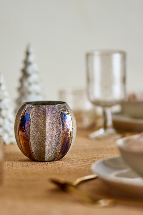 Bloomingville Felecia Votive, Gold, Recycled Glass