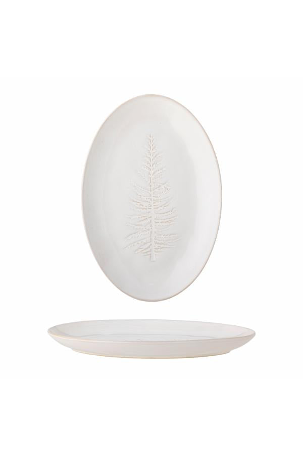 Bloomingville Winter Serving Plate, Nature, Stoneware