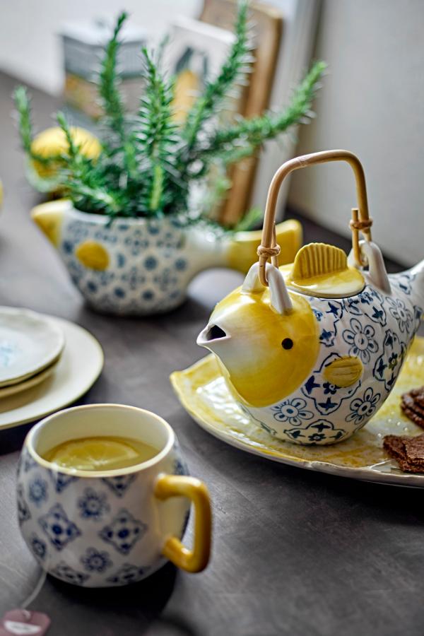 Creative Collection Wrenna Teapot w/Teastrainer, Multi, Stoneware