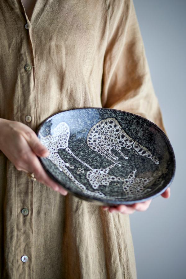 Creative Collection Sway Bowl, Grey, Stoneware