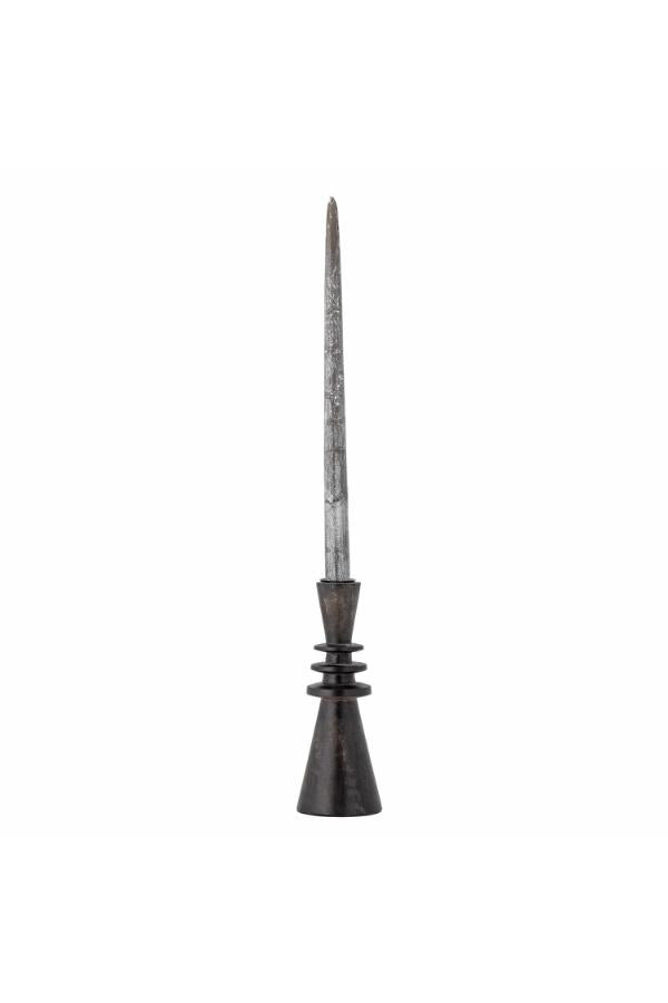 Bloomingville Armel Candle Holder, Black, Mango