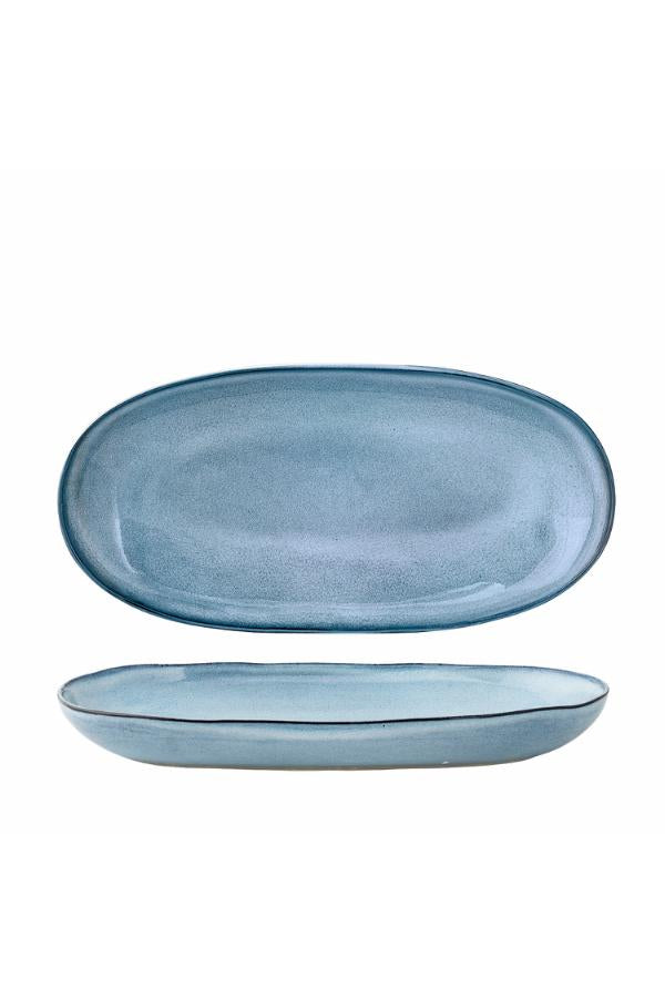 Bloomingville Sandrine Serving Plate, Blue, Stoneware