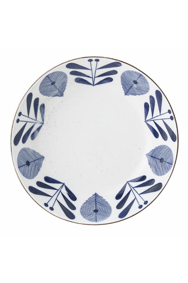 Creative Collection Camellia Plate Deep, Blue, Porcelain