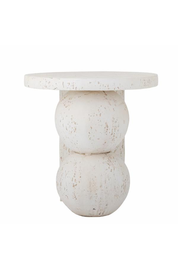 Bloomingville Tally Side Table, White, Resin