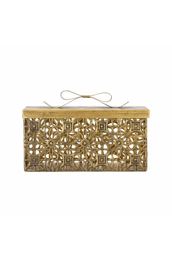 Bloomingville Gretl Box w/Lid, Gold, Metal