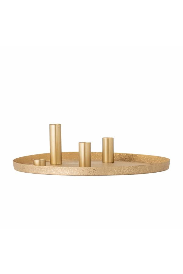 Bloomingville Maxime Candle Holder, Gold, Metal