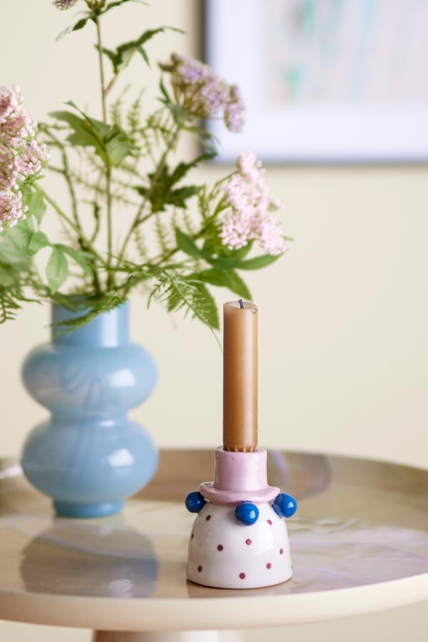 Bloomingville Tacana Candle Holder, Multi, Stoneware
