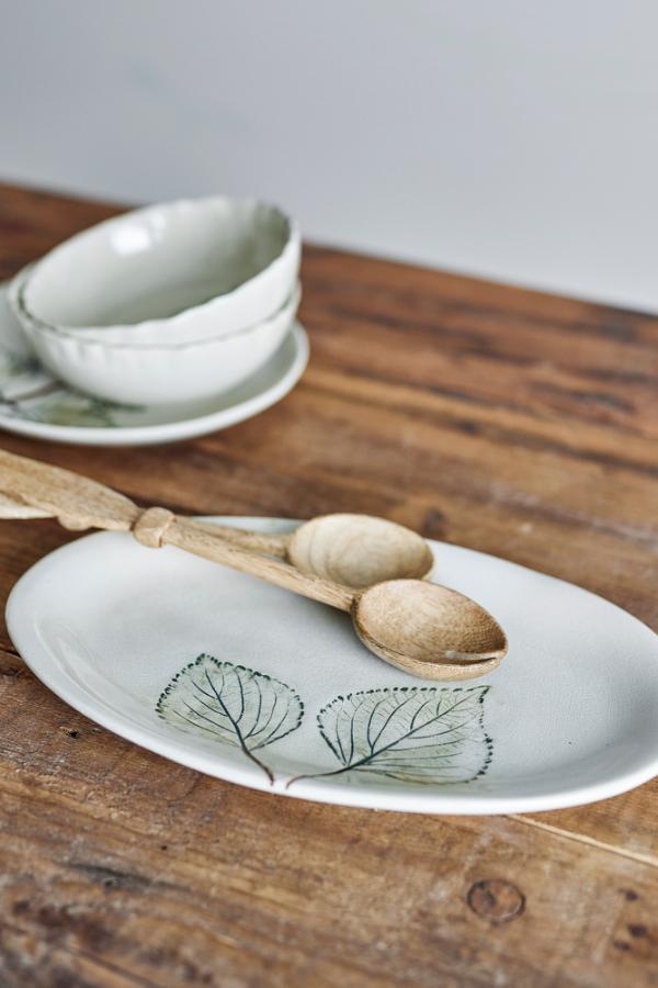 Creative Collection Aubrin Serving Plate, Nature, Stoneware