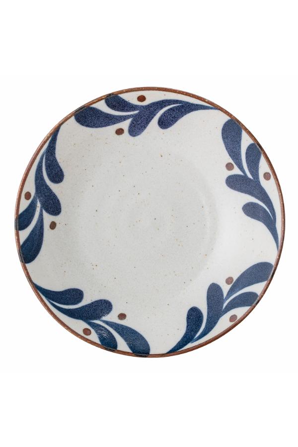 Creative Collection Camellia Plate Deep, Blue, Porcelain