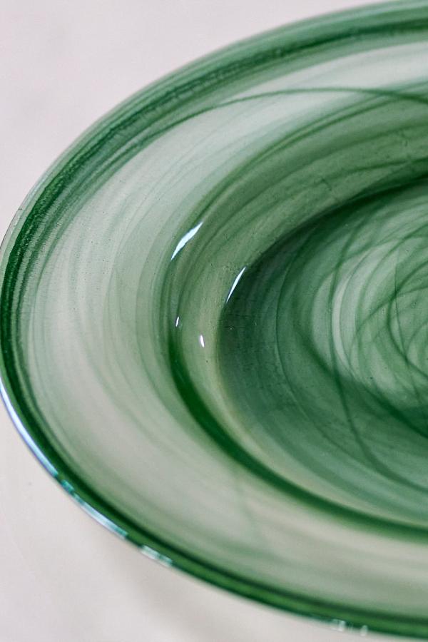 Bloomingville Amelie Plate, Green, Glass
