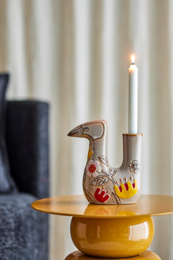 Bloomingville Vivielle Candle Holder, Multi, Stoneware