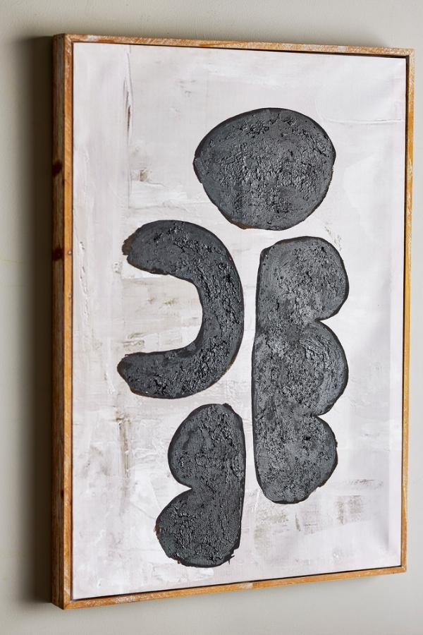 Bloomingville Comma Illustration w/ Frame, Black, Firwood