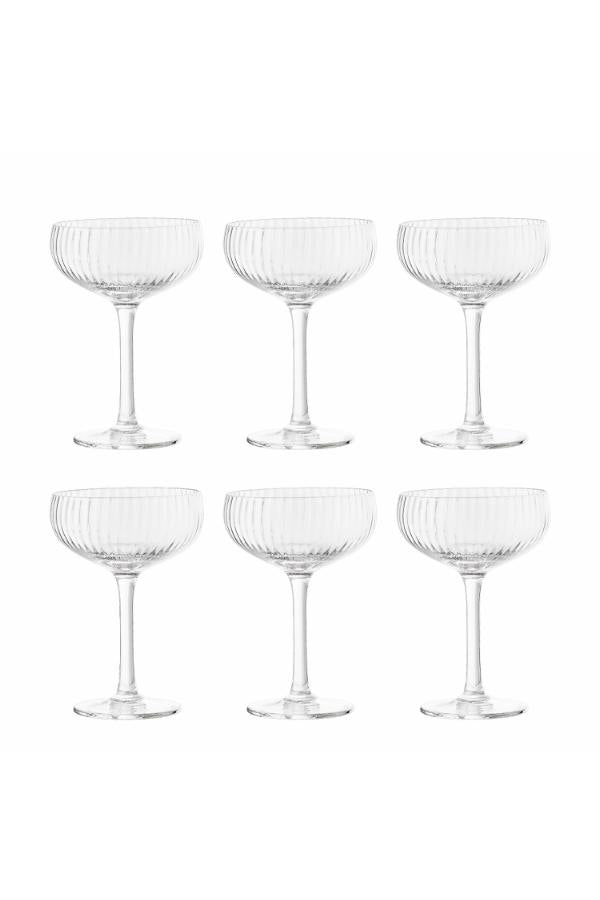 Bloomingville Astrid Champagne Glass, Multipack, Clear, Glass