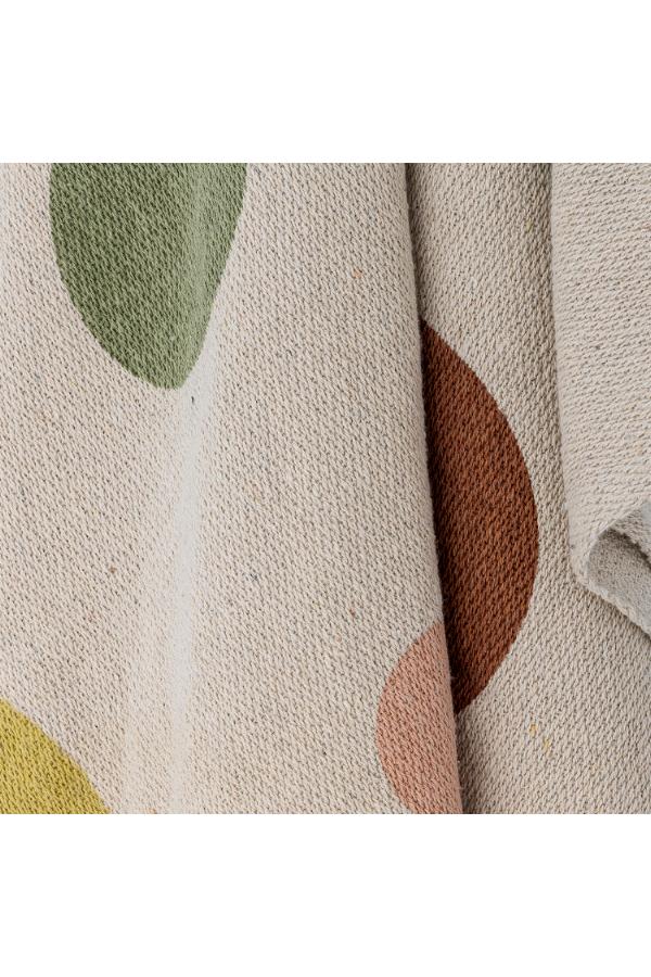Bloomingville Mini Clennie Throw, Nature, Recycled Cotton