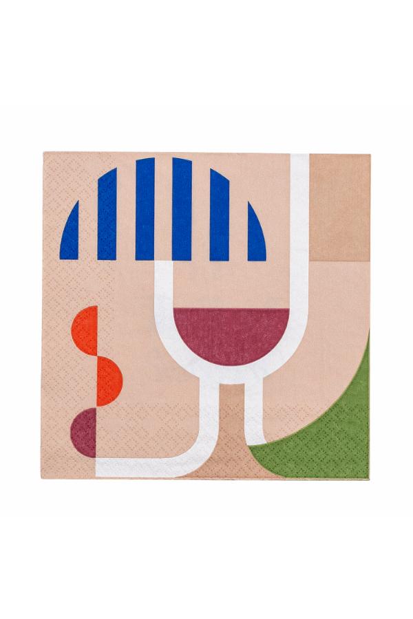 Bloomingville Wine Napkin, Blue, FSC®Mix, Paper