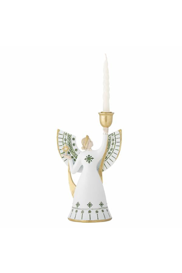 Bloomingville Evangeline Candle Holder, White, Polyresin