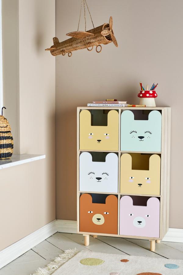 Bloomingville Mini Calle Bookcase w/Drawers, Multi, Paulownia