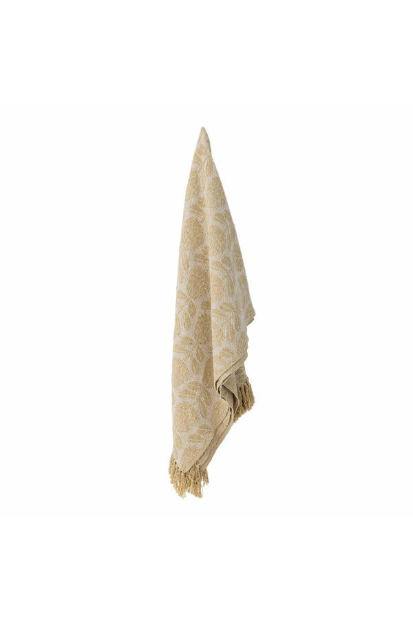 Bloomingville Pratello Throw, Yellow, Recycled Cotton