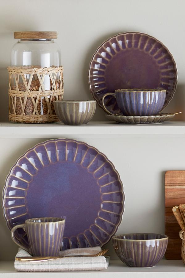 Bloomingville Latina Plate, Purple, Stoneware