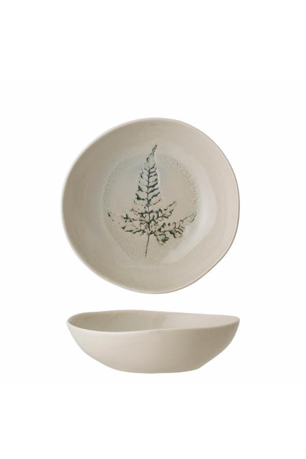 Bloomingville Bea Plate Deep, Nature, Stoneware