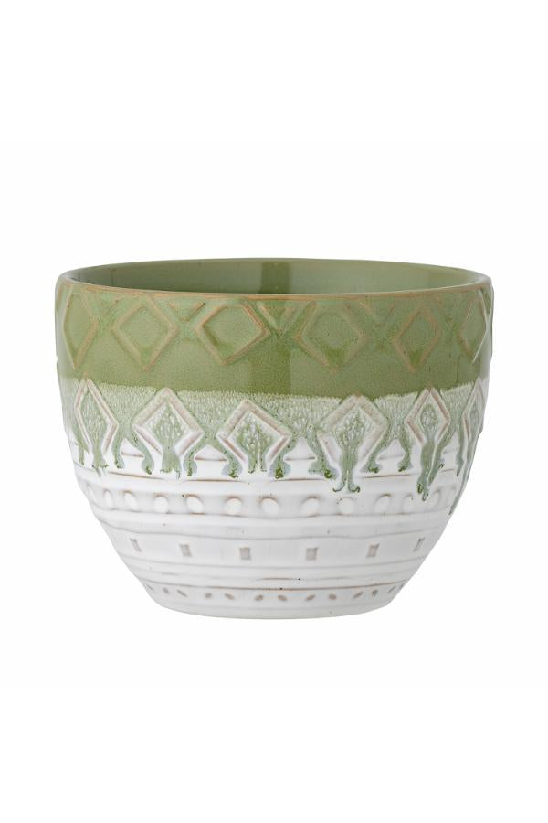 Creative Collection Basel Flowerpot, Green, Stoneware